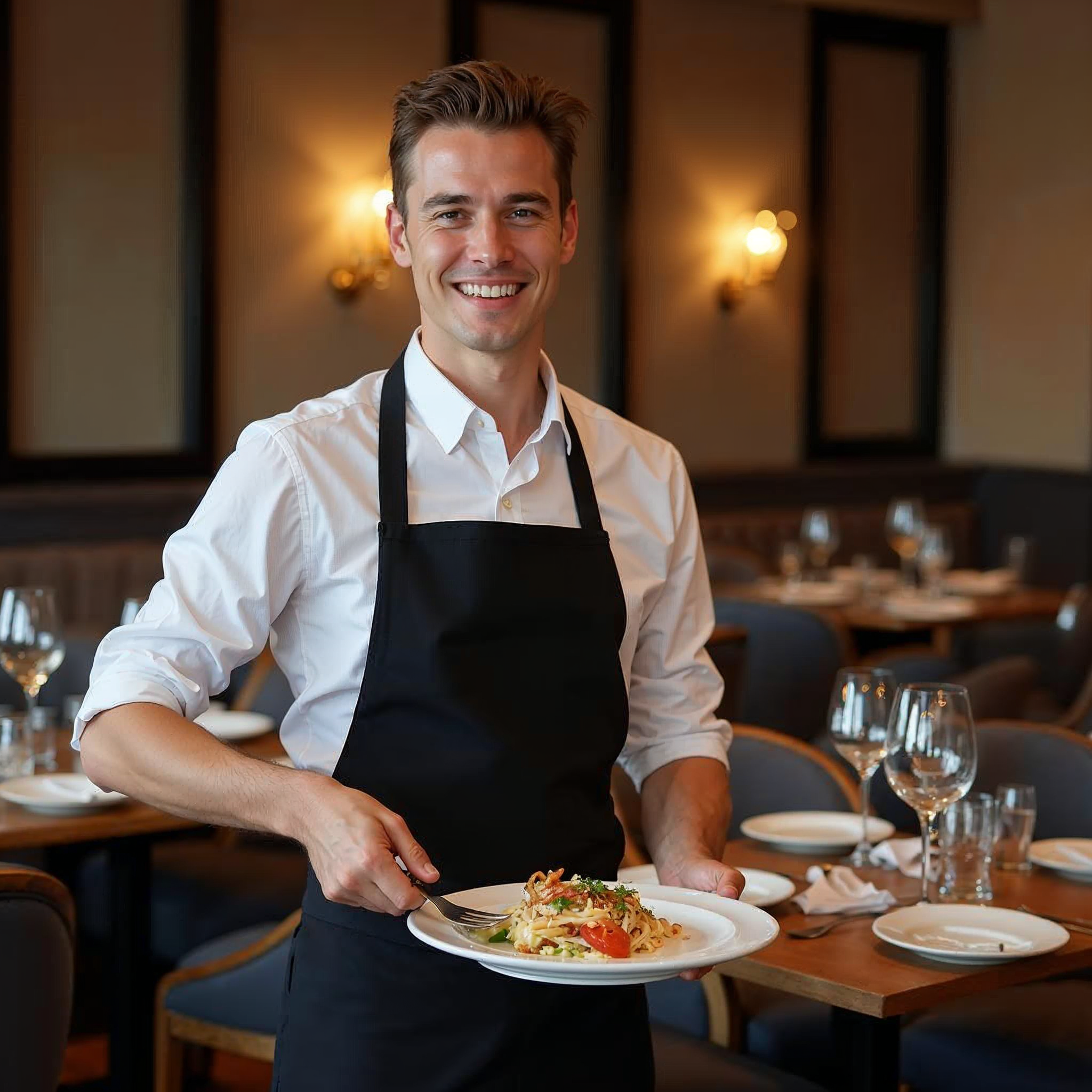 Professionel tjener ved event